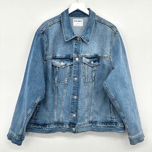 Old Navy Denim Jacket Plus Size XXL Trucker Stretch Jean Pockets Minimalist New